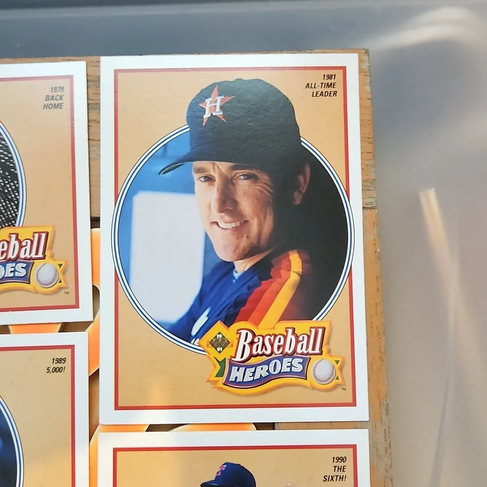 1990 Upper Deck Baseball Heros Nolan Ryan cards 10-18